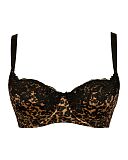 Boost Lace Padded Balcony Bra Leopard Print