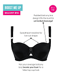 Boost Me Up Balconnet Bra Black TKD Lingerie Curvy Kate Core I1