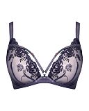 Bound Blossom Plunge Bra Steel Grey