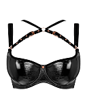 Buckle Up Half Padded Cup Bra Black TKD Lingerie Scantilly Luxury Core CF1