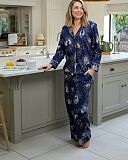 Celestial Nights Zodiac Print PJ Set Navy Mix