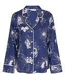 Celestial Nights Zodiac Print PJ Top Navy Mix