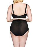 Censored Balcony Bra And High Waist Brief Black TKD Lingerie Scantilly Luxury b