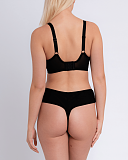 Centre Stage Plunge Bra And Deep thong Black TKD Lingerie Curvy Kate Core B1