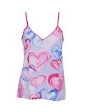 Chloe Heart Print Jersey Cami Top