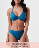 Christina Halter Bikini Top And Deep Brief Teal