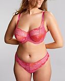 Clara Full Cup Bra And Thong Pink Papaya