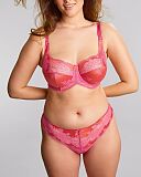 Clara Full Cup Bra And Thong Pink Papaya