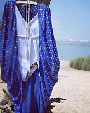 Cobalt Blue And Gold Batwing Kimono Melanie Gissing TKD Lingerie CF1