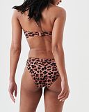Dusky Vegas Halter Bikini And Deep Brief Leopard Print