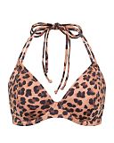 Dusky Vegas Halter Bikini Leopard Print