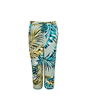 Eleanor Palm Leaf Print Top Aqua Blue Mix TKD Lingerie Cyberjammies Fashion CF1