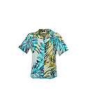 Eleanor Palm Leaf Print Pant Aqua Blue Mix TKD Lingerie Cyberjammies Fashion CF1