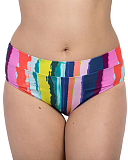 Ella Full Brief Rainbow Stripe TKD Lingerie Lily Lime Fashion F1