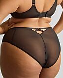 Ella High Leg Brief Black Sequin TKD Lingerie Sculptresse Fashion B1
