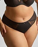 Ella High Leg Brief Black Sequin TKD Lingerie Sculptresse Fashion F1