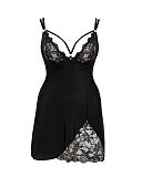 Embrace Wired Plunge Chemise Black TKD Lingerie Scantilly Core CF1