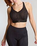 Endurance Non Padded Wired Sports Bra Black Latte TKD Lingerie Panache Fashion F1