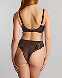Envy Full Cup Bra And High Waist Brazilian Brief Black Rose
