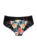 Envy High Waist Brazilian Brief Black Rose