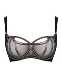 Eos Balcony Bra Black Sparkle TKD Lingerie Scantilly Fashion CF1
