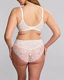 Evangeline Full Coverage Bra And Deep Brief White TKD Lingerie Panache Fashion B1