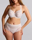 Evangeline Full Coverage Bra And Deep Brief White TKD Lingerie Panache Fashion F1
