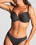 Faith Moulded Plunge Bra And Brief Noir TKD Lingerie Cleo Core F1 R