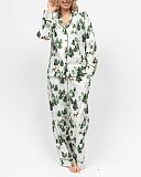 Fern Alpine Print Pyjama Set Olive Green Mix TKD Lingerie Cyberjammies Fashion F1