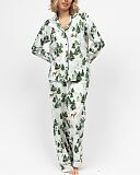 Fern Alpine Print Pyjama Set Olive Green Mix TKD Lingerie Cyberjammies Fashion F2