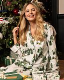 Fern Alpine Print Pyjama Set Olive Green Mix TKD Lingerie Cyberjammies Fashion L1