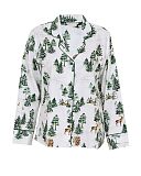 Fern Alpine Print Pyjama Top Olive Green Mix TKD Lingerie Cyberjammies Fashion CF1