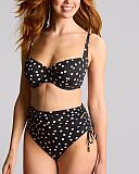Florence Balcony Bikini And Midi Gather Brief Polka Dot Print