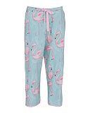 Francesca Flamingo Print Pyjama Bottoms Mint Mix
