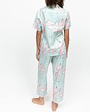 Francesca Flamingo Print Pyjama Sets Mint Mix