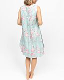 Francesca Flamingo Print Swing Nightdress Mint Mix