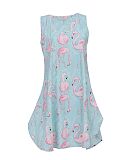 Francesca Flamingo Print Swing Nightdress Mint Mix