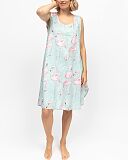 Francesca Flamingo Print Swing Nightdress Mint Mix