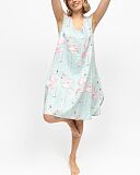 Francesca Flamingo Print Swing Nightdress Mint Mix