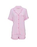 Francesca Revere Jersey Shorty Set Light Pink