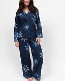 Frosty Snowflake Print Pyjama Set Navy Mix TKD Lingerie Cyberjammies Fashion F2 Frosty Snowflake Print Pyjama Set Navy Mix TKD Lingerie Cyberjammies Fashion F2