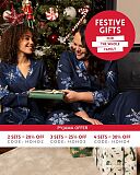 Frosty Snowflake Print Pyjama Set Navy Mix