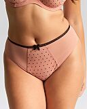 Gabrielle High Waist Brazilian Flocked Spot TKD Lingerie Panache Fashion F1