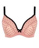 Gabrielle Non Padded Plunge Bra Flocked Spot TKD Lingerie Panache Fashion CF1