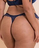 Glamour Puss Thong Midnight Navy TKD Lingerie Scantilly Fashion B1