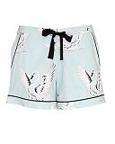 Grace Swan Print Shorts Mint Mix