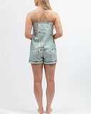 Grace Swan Print Shorty Set Mint Mix