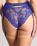 Heidi Brazilian Brief And Suspender Indigo