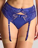 Heidi Brazilian Brief And Suspender Indigo
