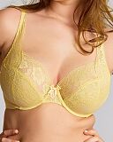 Heidi High Apex Non Padded Plunge Bra Lemon